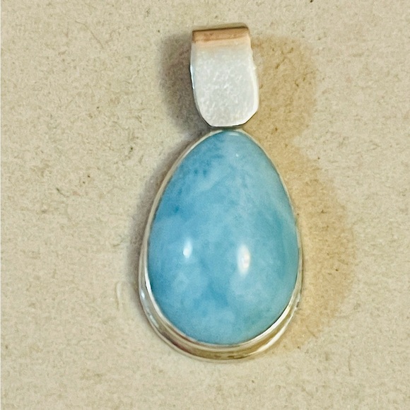 VTG Southwest sterling silver Larimar pendant not marked - Picture 1 of 6